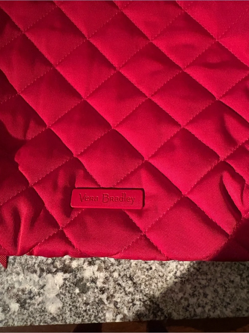 Vera Bradley lay flat cosmetic bag